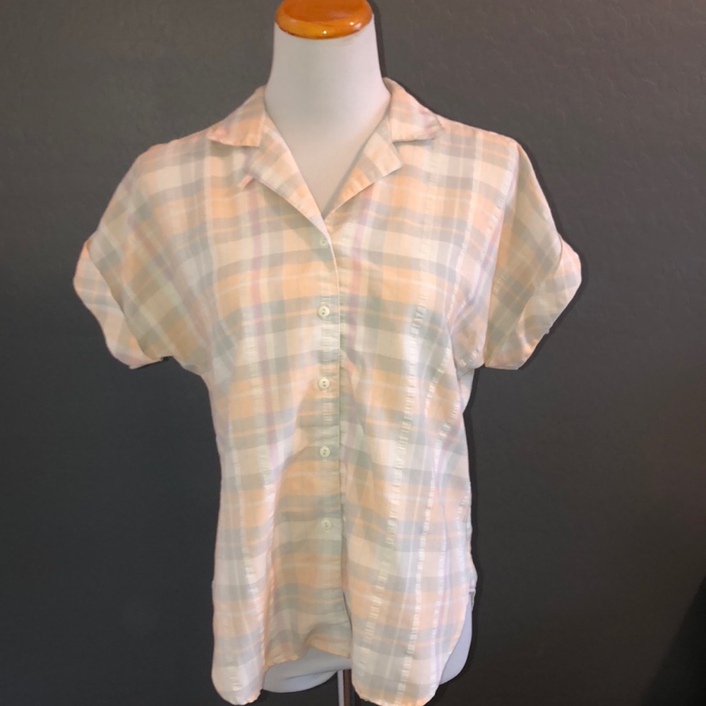 Laura Mae vintage button down top Large
